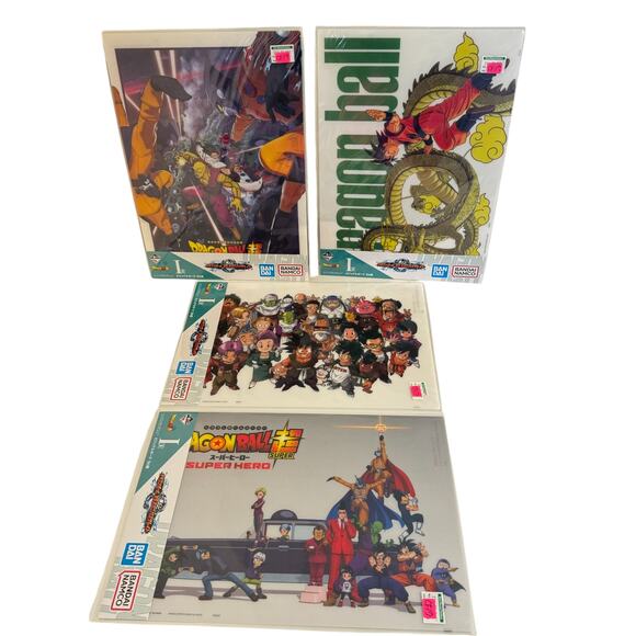 4 Dragon Ball Vs Omnibus Ichiban Kuji Prize Visual Art Sheet Clear File‎ Poster - Picture 1 of 10